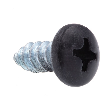 Prime-Line Sheet Metal Screw, S-Tap Pan Head Phil Dr No. 10 X 1/2in Zinc Pl Steel Black Head 25PK 9155151